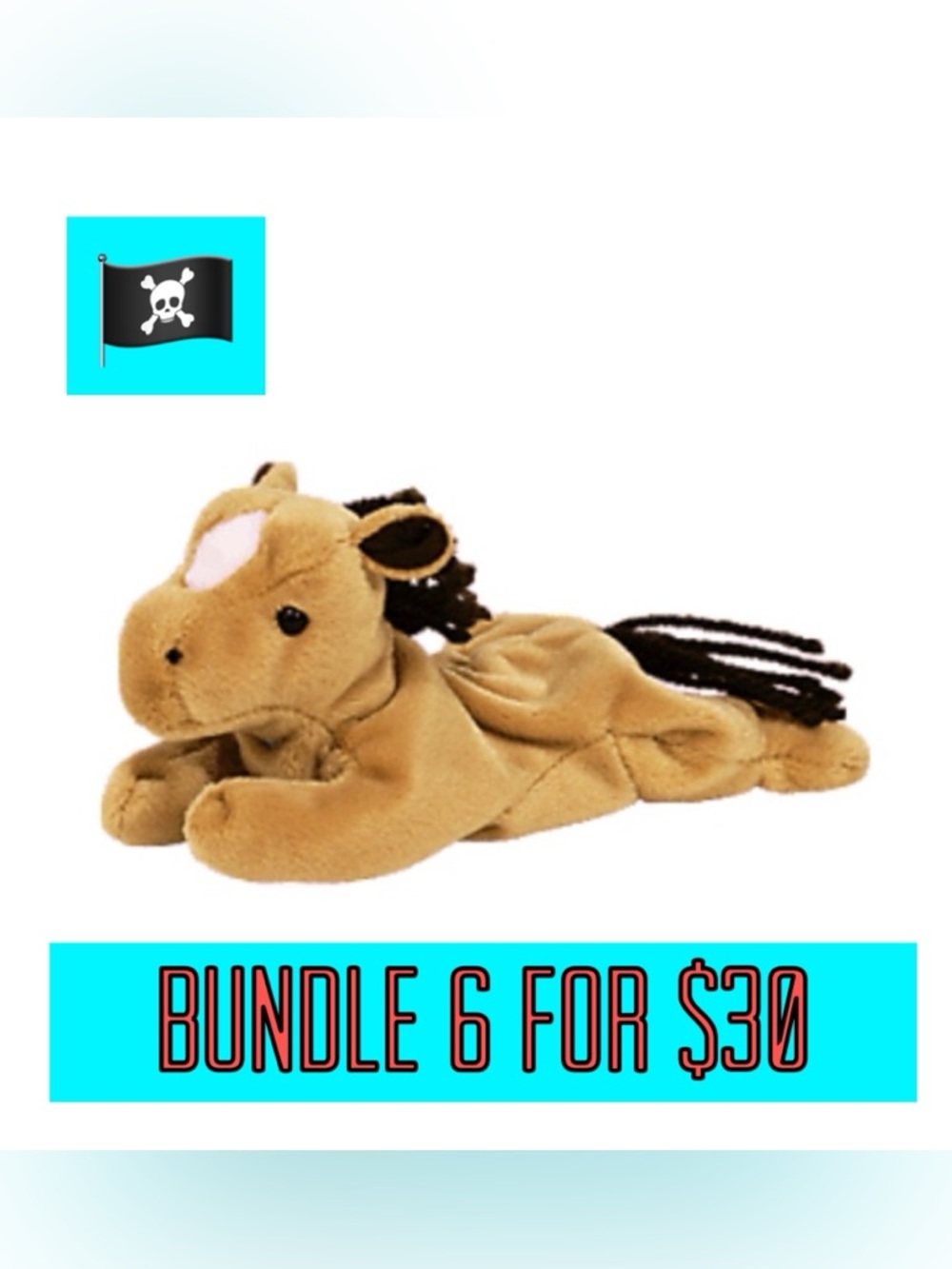 🏴‍☠️6 for $30🏴‍☠️ 1995 Derby the Horse Beanie Baby